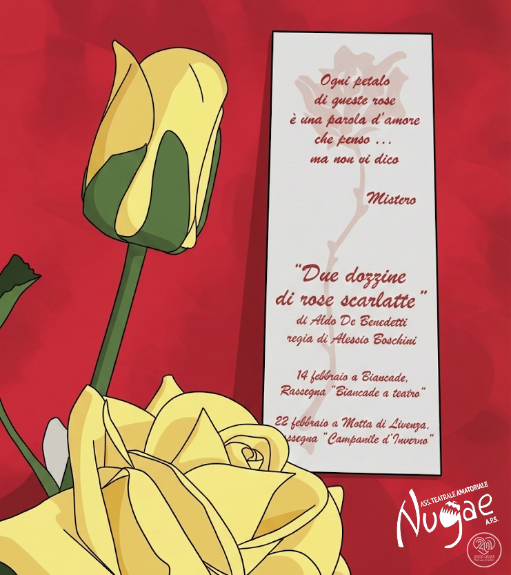 DUE DOZZINE DI ROSE SCARLATTE IN SCENA A FEBBRAIO!!