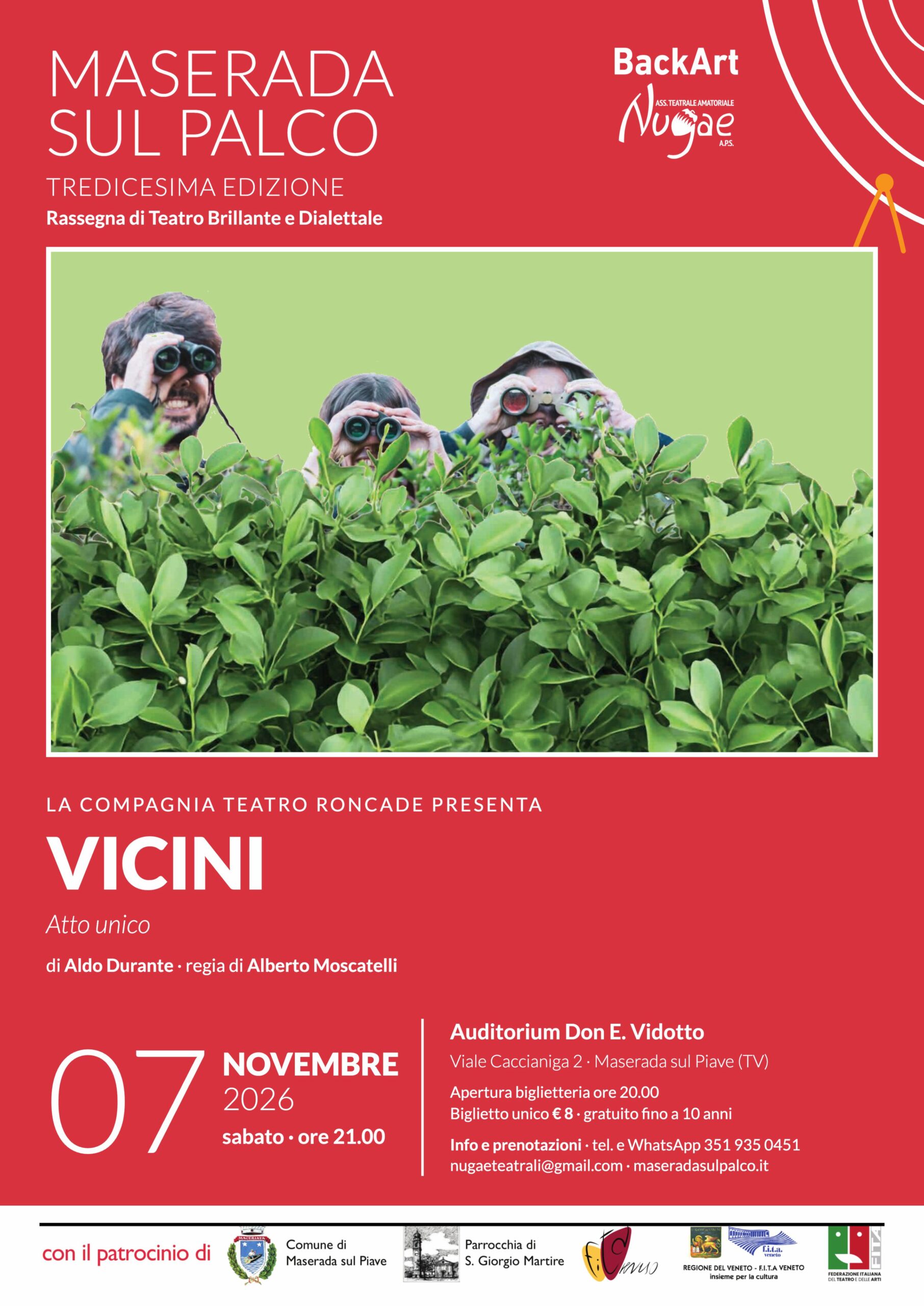 MSP13 – 07 novembre – TEATRORONCADE in scena con VICINI